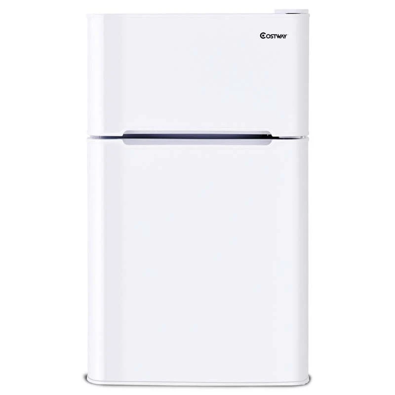 32 Cuft 2 Door Compact Refrigerator Mini Freezer Cooler Fridge With Reversible Stainless Steel Door