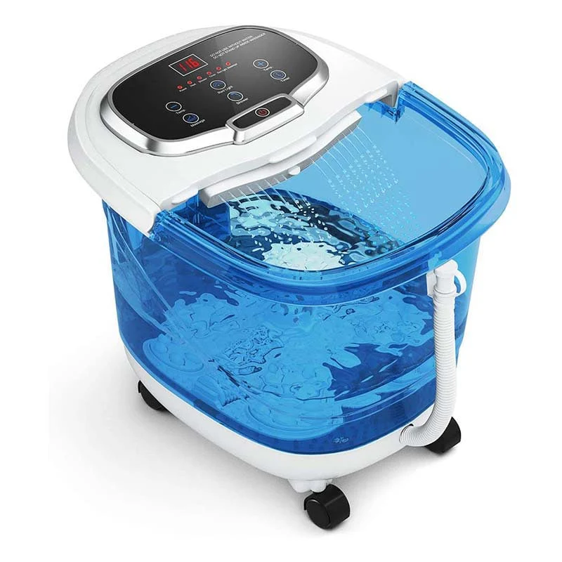 Foot Spa Bath Massager With Heat Adjustable Water Jets Motorized Shiatsu Massage Balls Amp 2 Maize Rollers