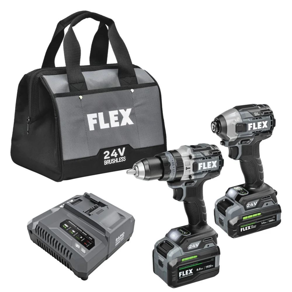 Flex 24V Stacked Lithium Battery 2 Tool Combo Kit