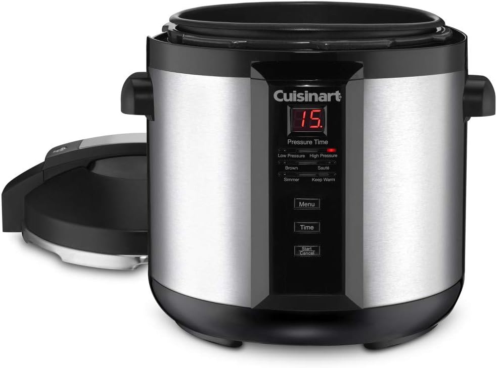 Cuisinart 6-Quart Electric Pressure Cooker, Stainless Steel, Digital Controls, Multi-Function, Model CPC-600N1