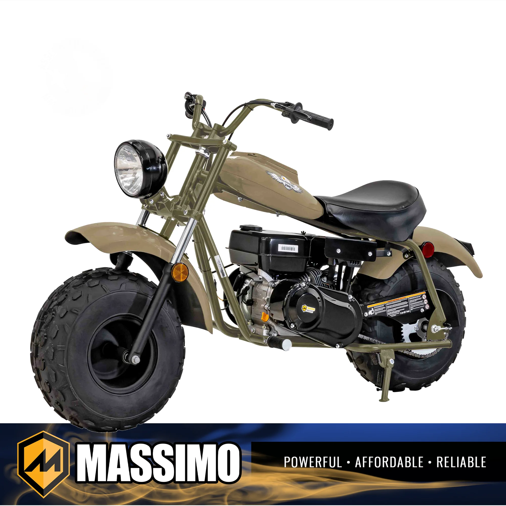 Massimo MB200 Minibike 6.5 HP Gas Powered 196cc Motorcycle - Quicksand