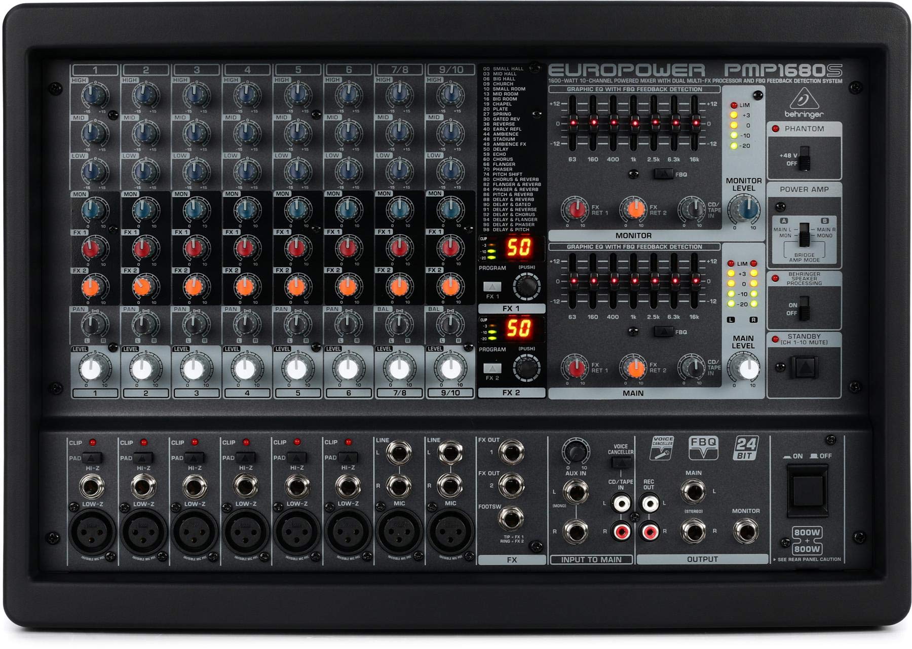 Behringer Europower PMP1680S 1600 Watt 10 Channel