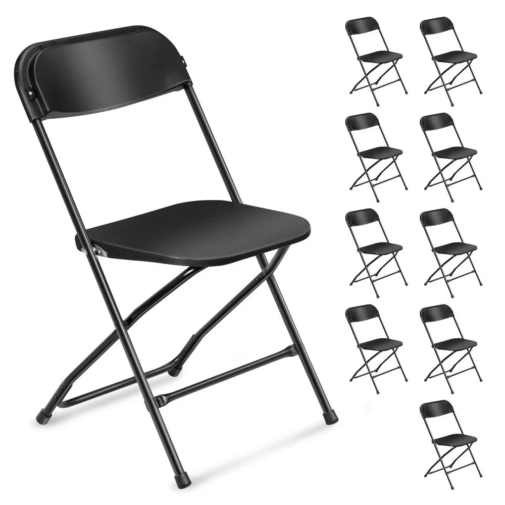 Ktaxon 10 Pack Plastic Folding Chairs Wedding Banquet Seat Party Event Chair