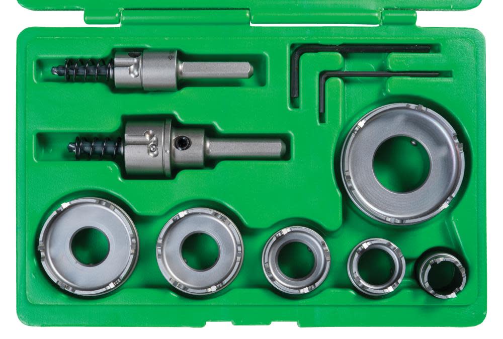 Greenlee Carbide Cutter Kit, Quick Change, 8pc