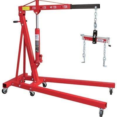 Strongway Hydraulic Engine Hoist with Load Leveler �C 2 Ton Capacity, 1in. 82 5/8in. Lift Range