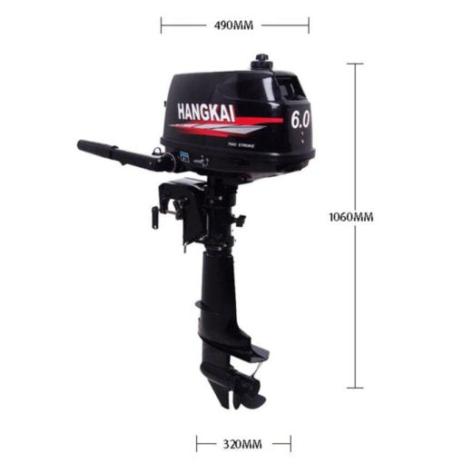 Premium 6 HP Outboard Motor for Fishing Boats �C 2 Stroke Engine with Quick Start, Lightweight Design