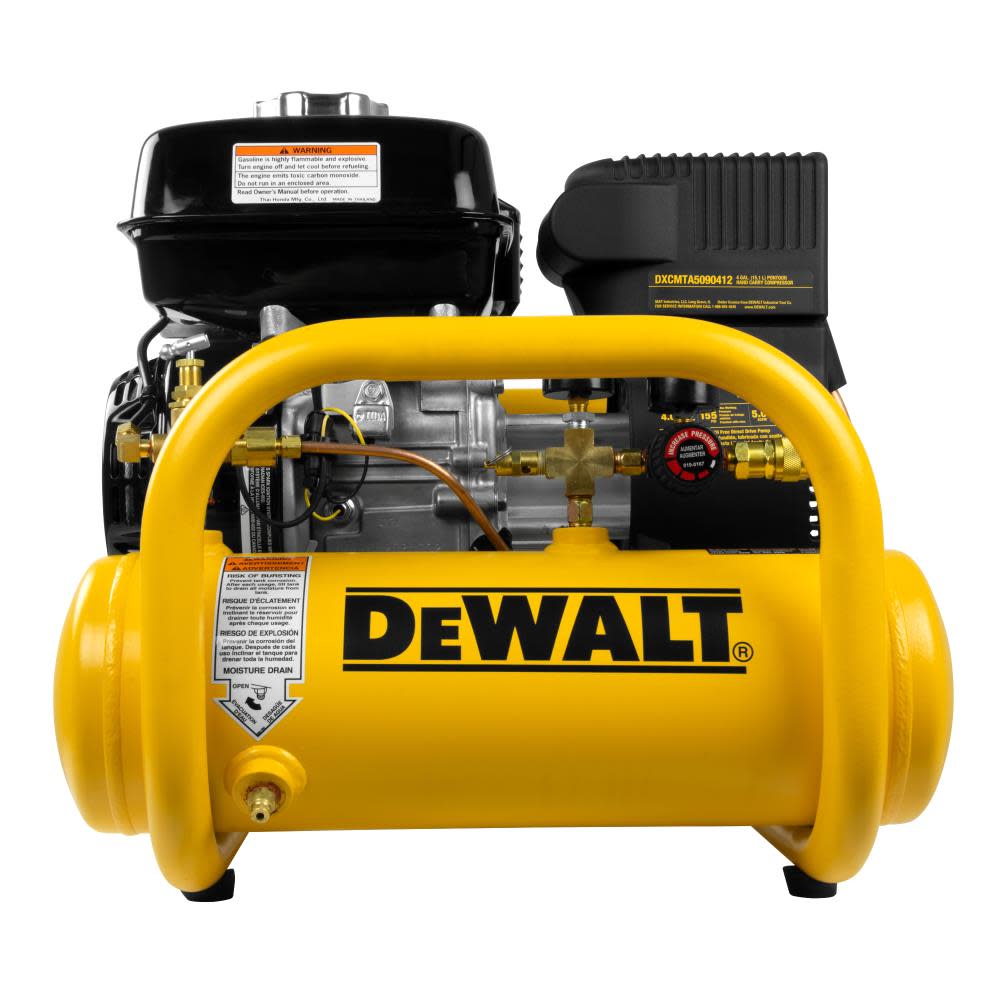 4 Gallon Portable Gas Powered Oil Free Direct Drive Air Compressor