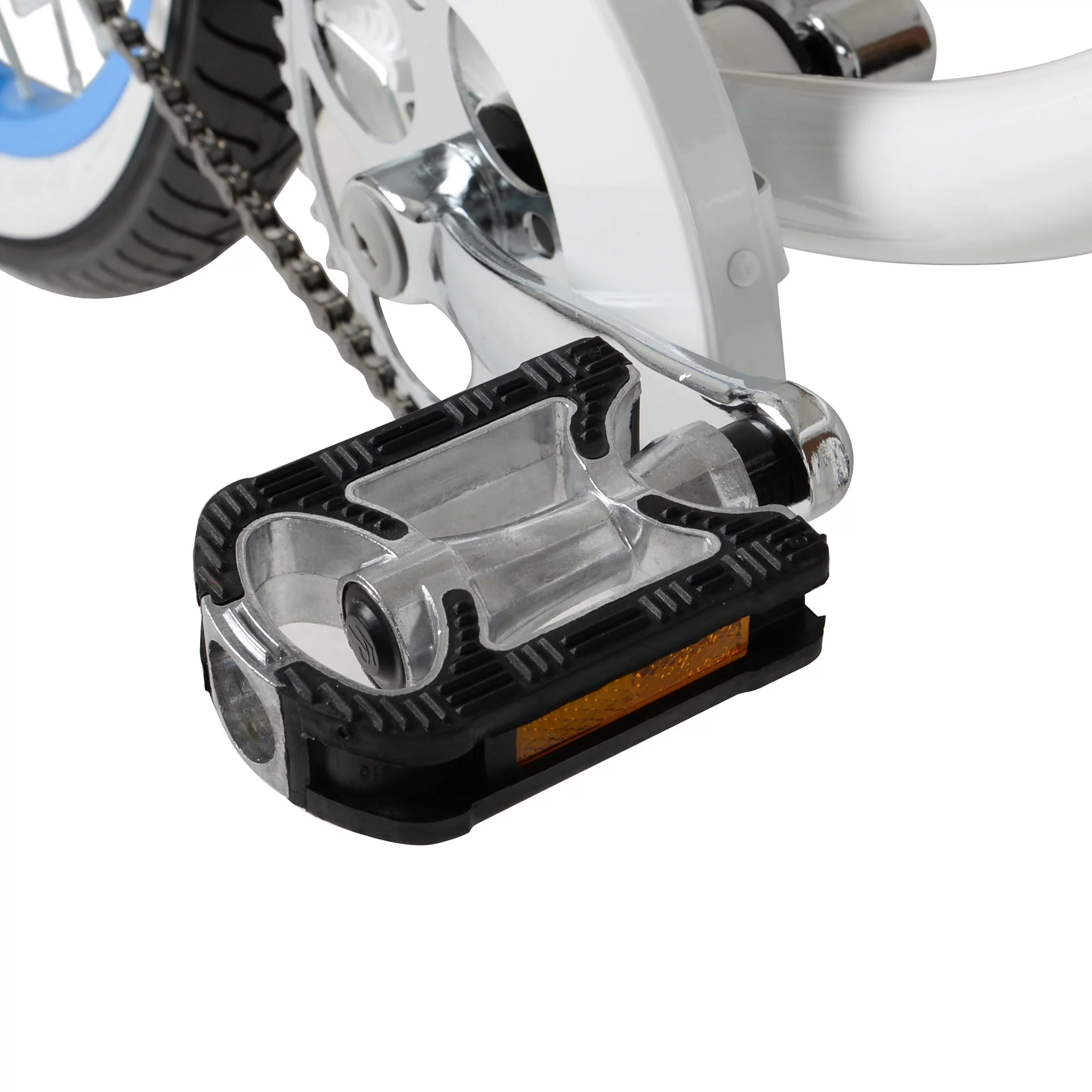 Hyper Women��s 26��� Beach Cruiser Bike, Lightweight Aluminum, Single Speed, White/Blue