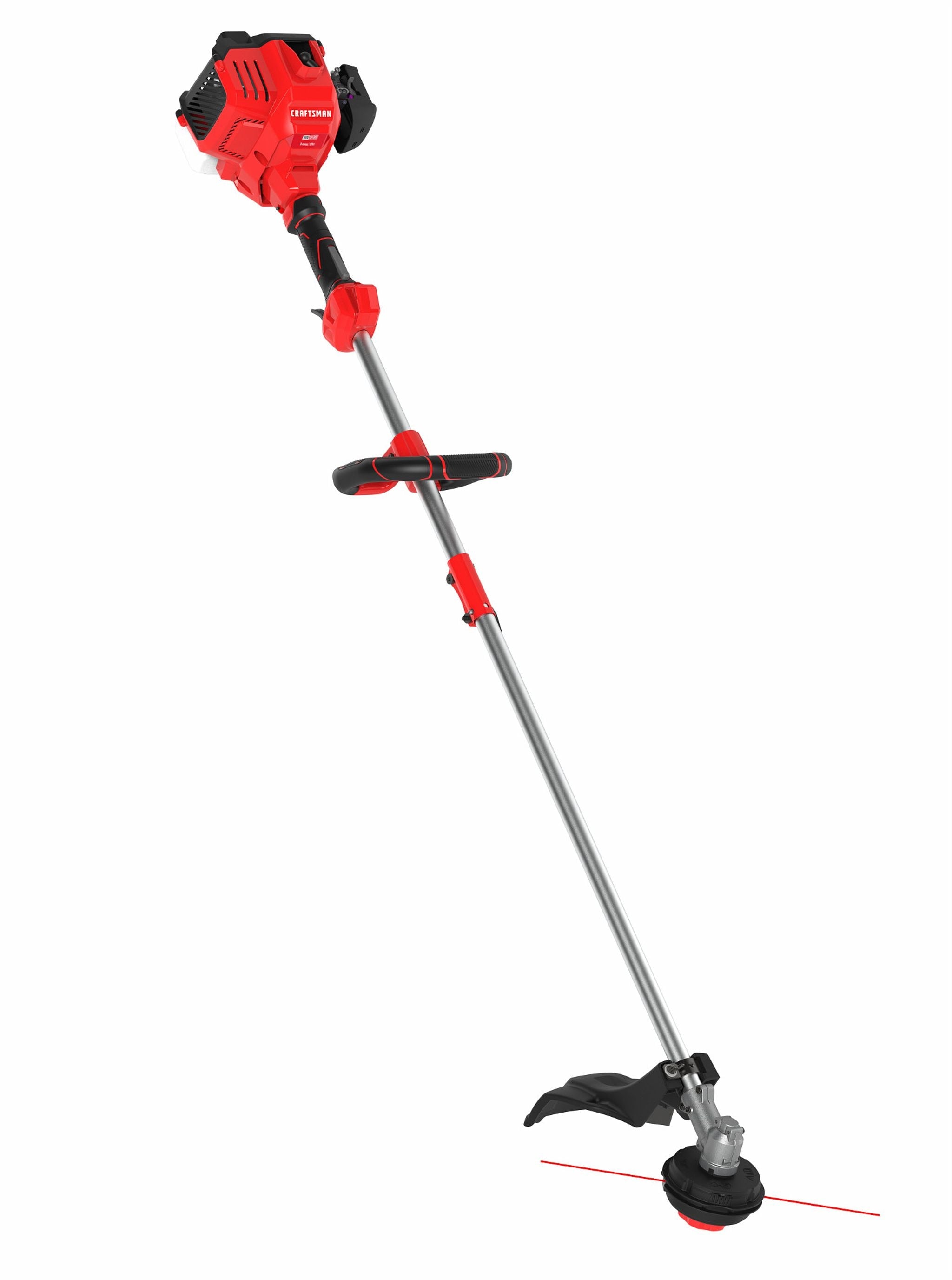 CRAFTSMAN WS2400 27-cc 2-Cycle 18-in Straight Shaft Gas String Trimmer with Attachment Capable and Edger Capable CMXGTAMDSS27