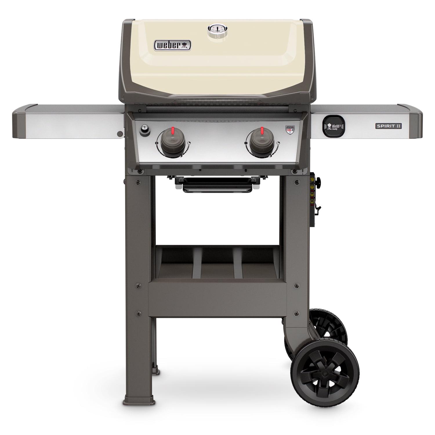 Weber Spirit II E-210 Propane Gas Grill, Ivory �C 450 sq. in. Cooking Area, GS4 System, Stainless Steel Burners, Porcelain-enameled Grates