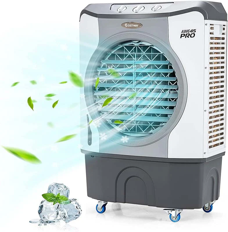 9740 Cfm Portable Industrial Evaporative Cooler 4 In 1 Air Cooling Fan Humidifier Purifer With 45L Water Tank