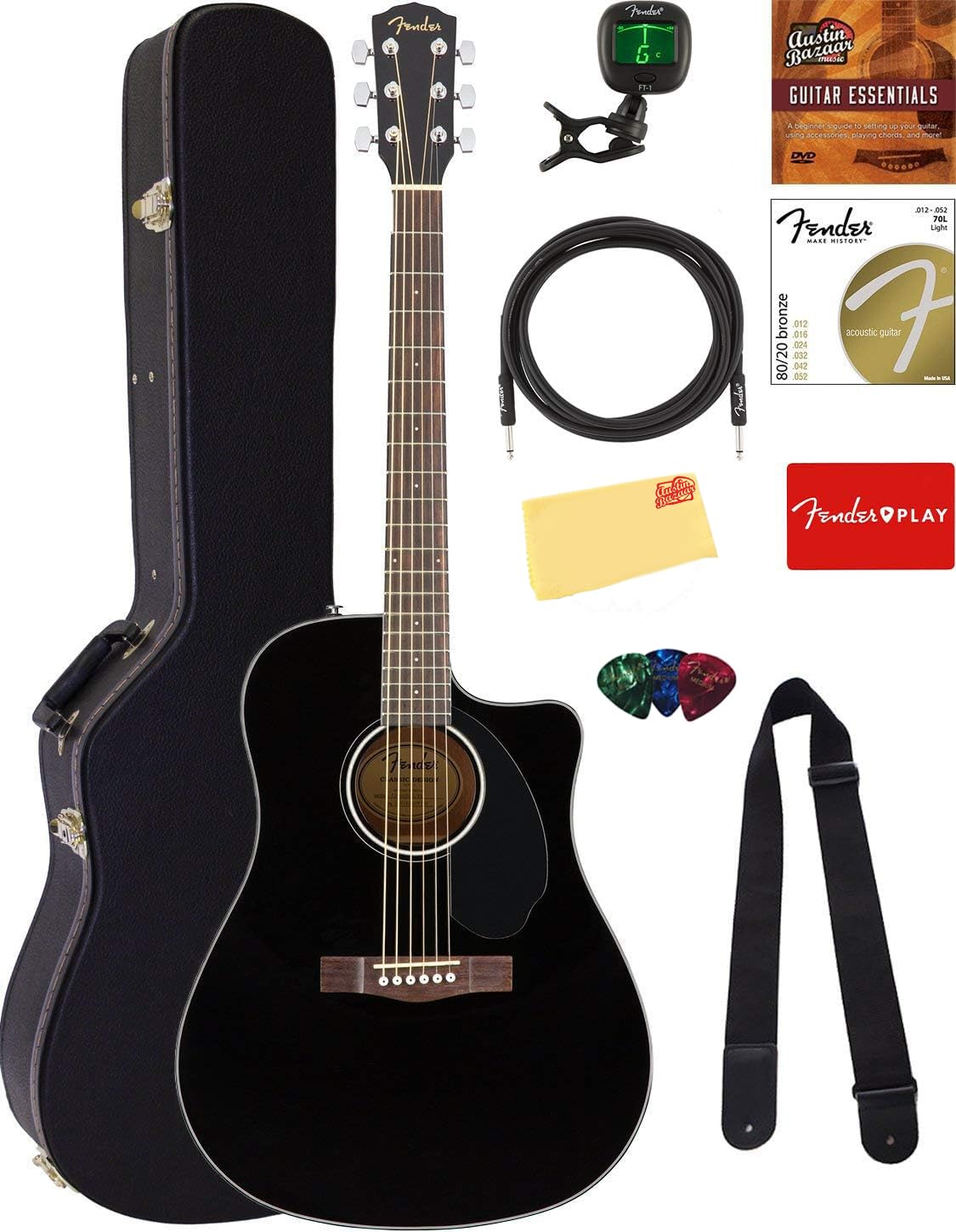 Fender Dreadnought Acoustic Electric Instructional Polishing