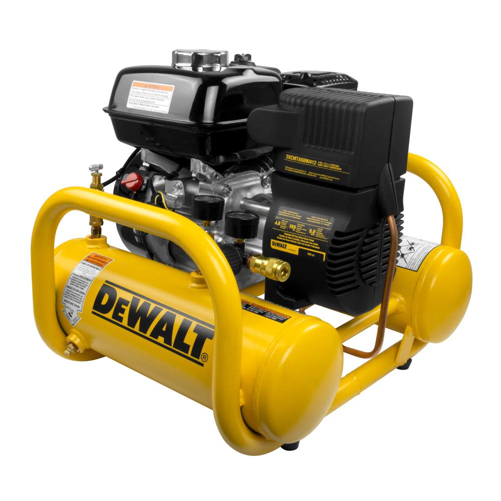 4 Gallon Portable Gas Powered Oil Free Direct Drive Air Compressor