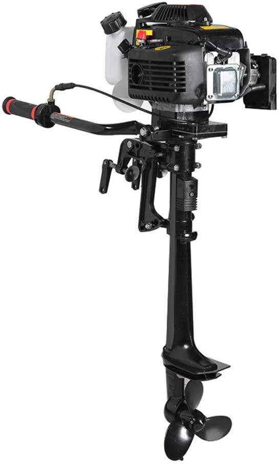funchic 4 Stroke 3.6 HP Outboard Motor 55CC Boat Engine with Air Cooling System for Inflatable Boats, Fishing Boats, Sailboats, and Small Yachts