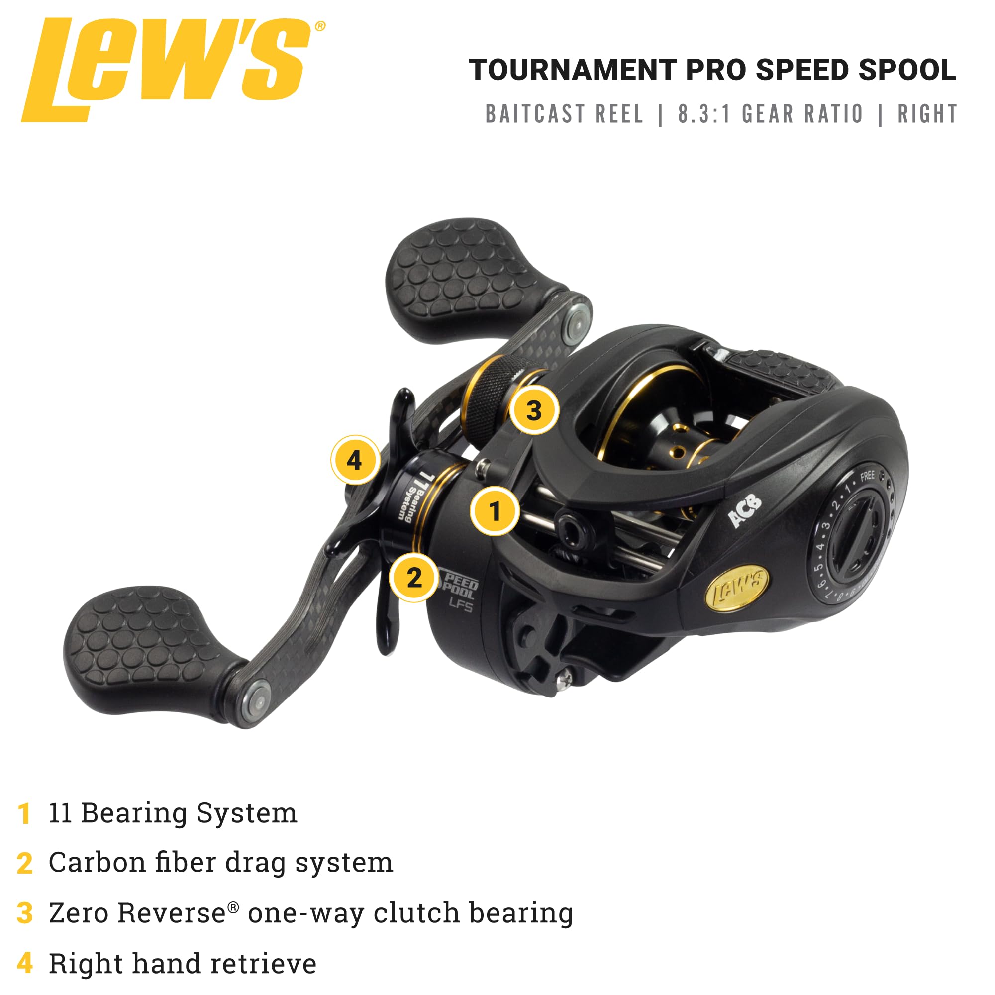 Lews Fishing Tournament Baitcasting Reel