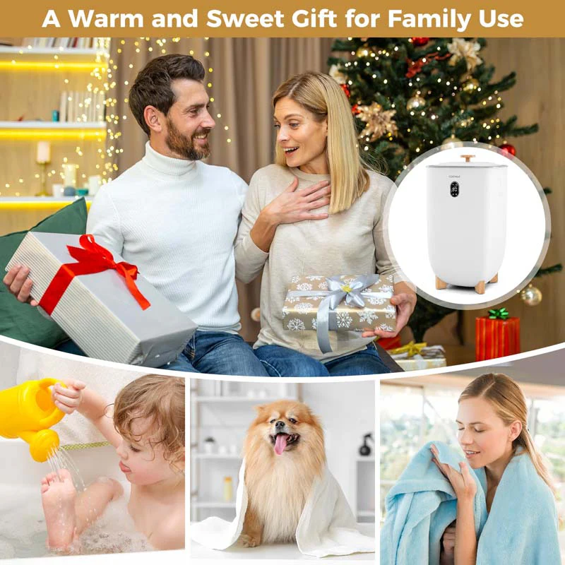 40 L Large Towel Warmer Bucket For Bathroom Upgraded Towel Heater With 2 Fragrant Disc Holders Blanket Warmer With 4 Level Timer Auto Shut Off