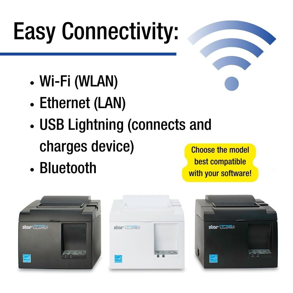 Star Micronics Ethernet (LAN) Thermal Receipt Printer with Auto Cutter and Internal Power Supply