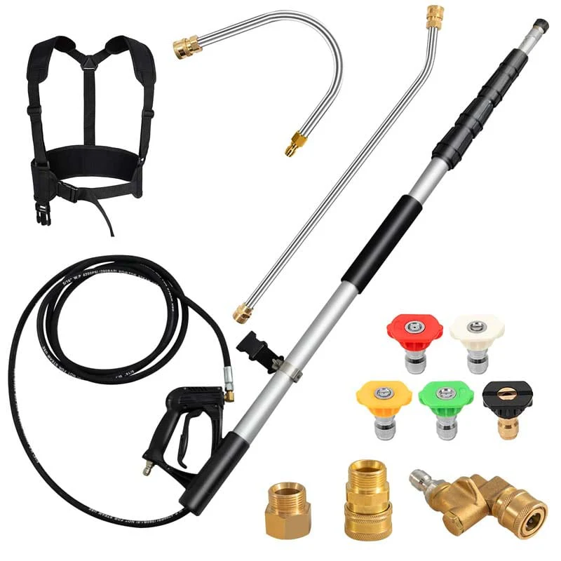 4200Psi 18Ft High Pressure Washer Telescopic Wand Power Washer Extension Spray Wand