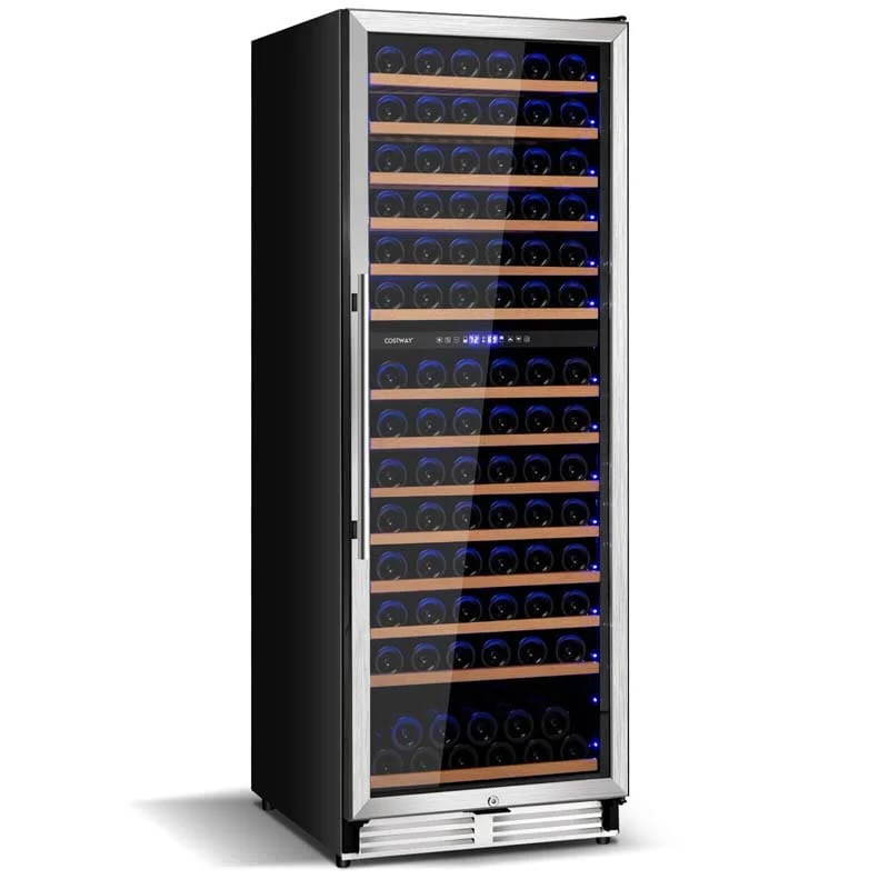 154 Bottle Dual Zone Wine Cooler Refrigerator Wine Cellar Freestanding Or Built In Wine Fridge
