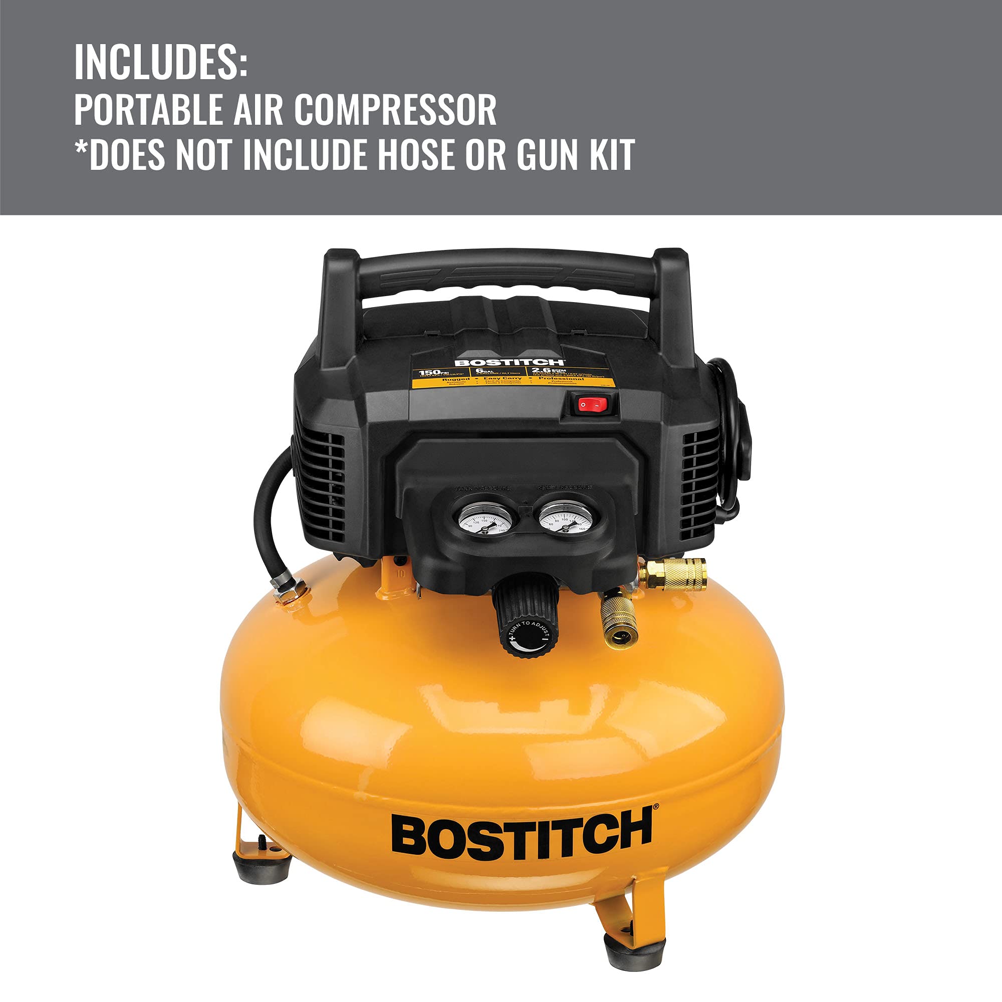 BOSTITCH BTFP02012 WPK 6 Gallon Oil Free Compressor