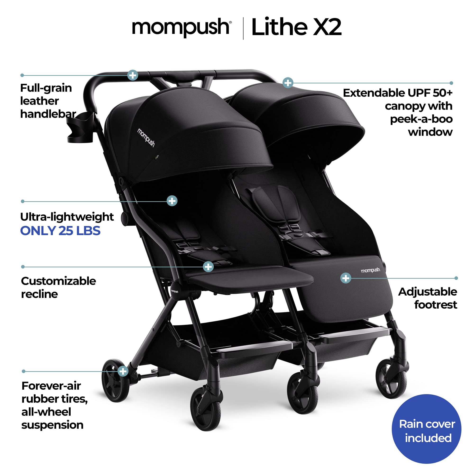 Mompush Ultra Lightweight Strollers Stroller Self Standing