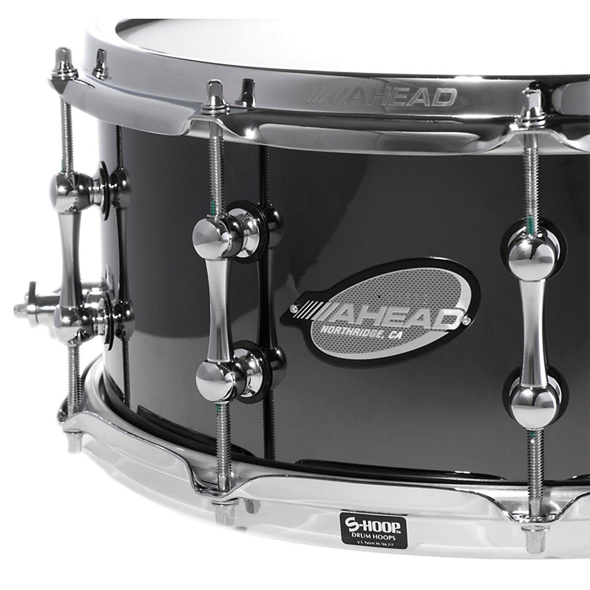 Ahead Black Chrome Brass Snare