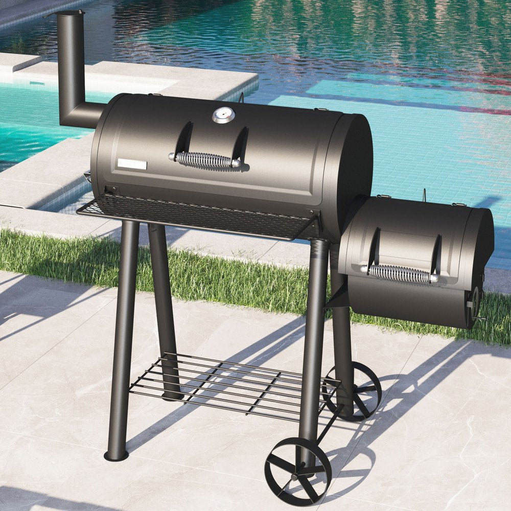 Sophia & William Portable BBQ Charcoal Grill with Offset Smoker