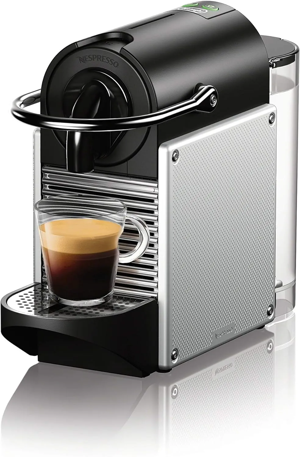 Nespresso Pixie Espresso Machine by De��Longhi, 19-Bar Pump, Compact Aluminum Design, Silver, 1100ml