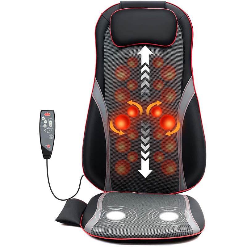 Shiatsu Back Massager With Heat Full Back Amp Hip Muscle Pain Relief Massage Seat Cushion For Stress Relief