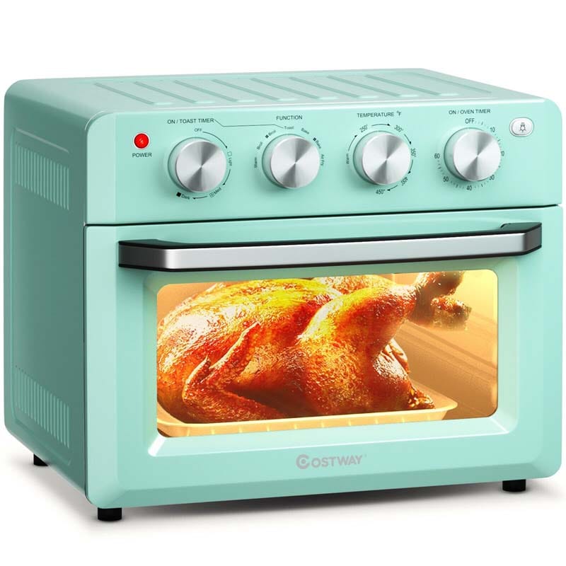 19 Qt Toaster Oven Countertop 7 In 1 1550W Convection Air Fryer With Timer Temperature Control 5 Accessories