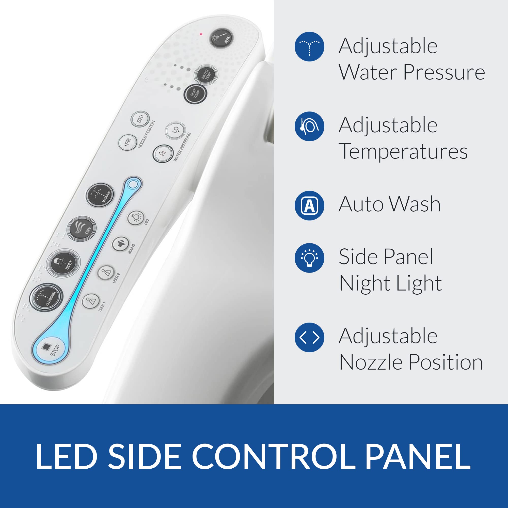 Bidet A7 Elongated Electric White