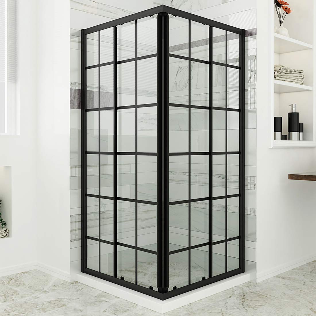 SUNNY SHOWER Sliding Enclosure Included