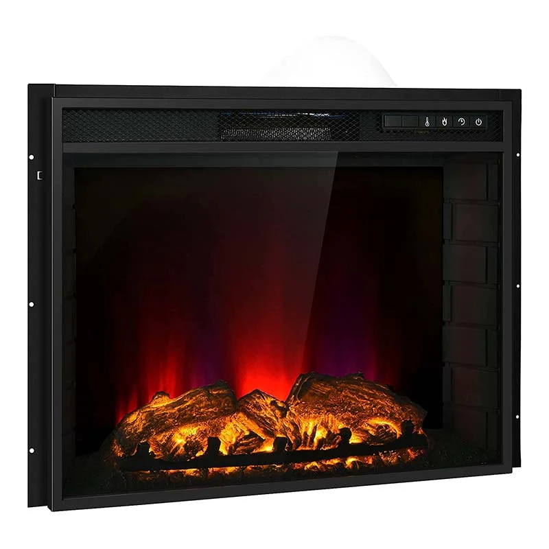 26Quot 1500W Electric Fireplace Insert Recessed Electric Fireplace Heater With Adjustable Flame Effect