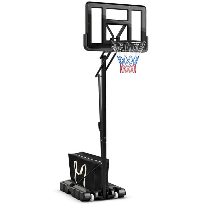 8 10Ft 5 Level Height Adjustable Basketball Goal Stand With 44Quot Backboard Portable Basketball Hoop Outdoor Indoor