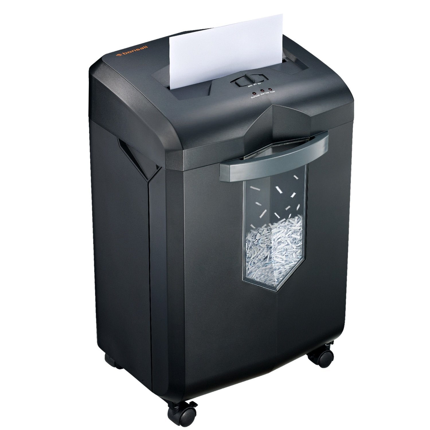 Bonsaii 18 Sheet 60 Minutes Paper Shredder for Office with 6 Gallon Pullout Basket & 4 Casters