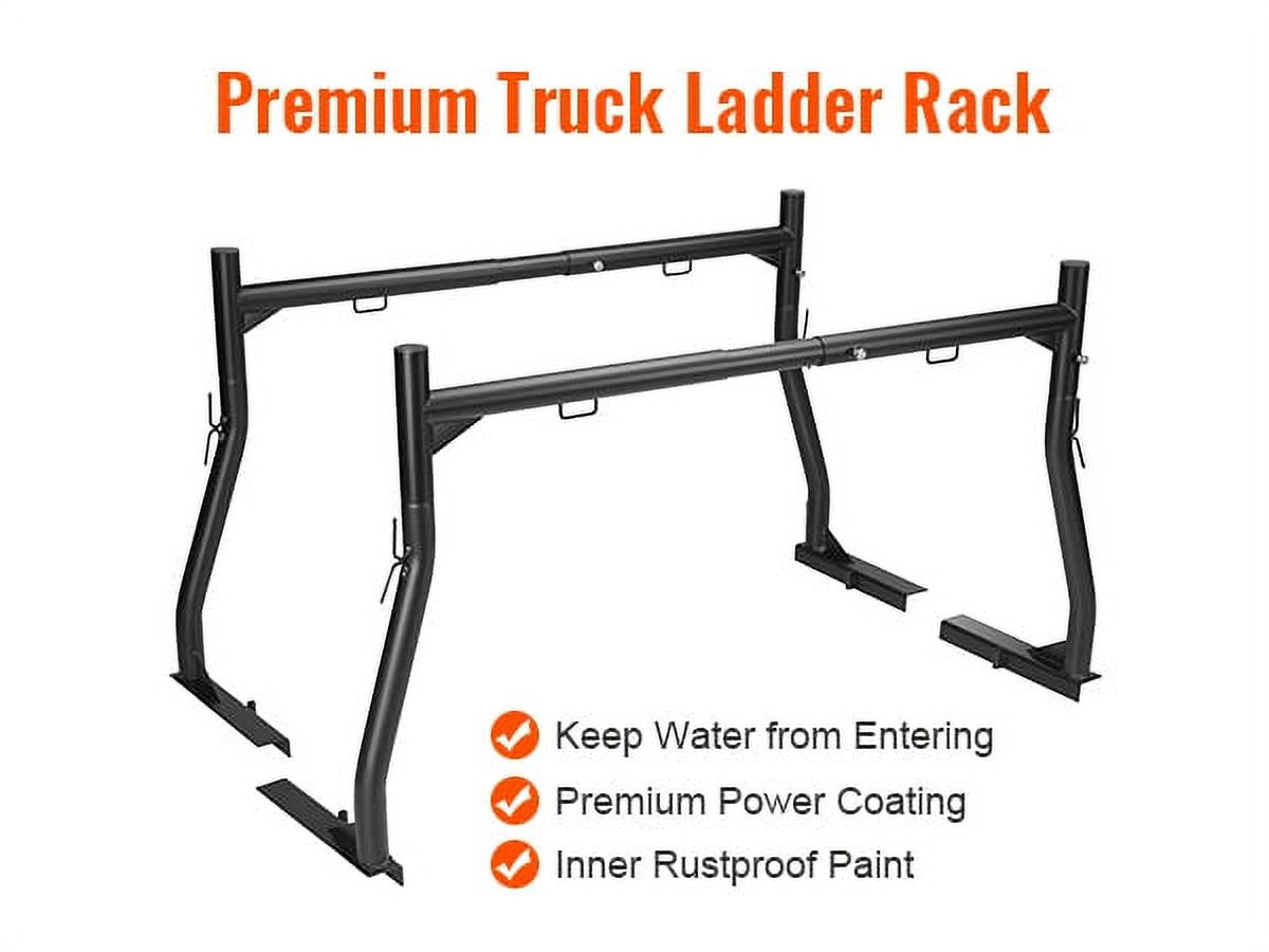 BENTISM Truck Rack 800Lbs Capacity Adjustable Width 46" 71"