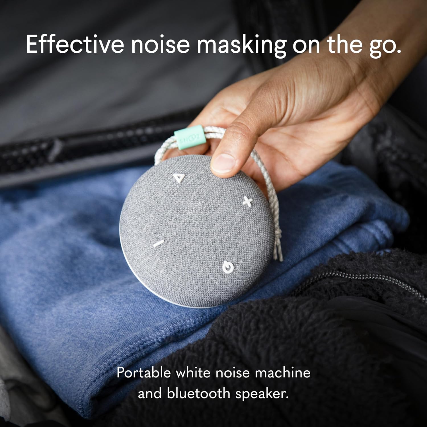 Original Charcoal White Noise Sound Machine and SNOOZ Go Travel Friendly and Portable Sound Machine   Bundle