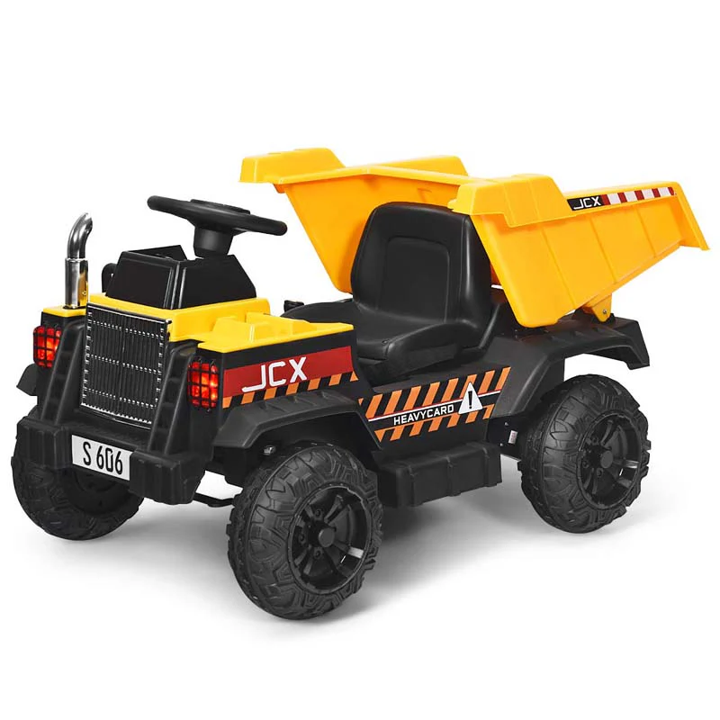 Kids Ride On Dump Truck 12V Battery Powered Riding Toy Car Construction Vehicle With Electric Bucket Amp 24G Remote