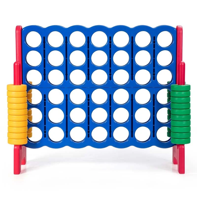 Giant 4 In A Row Jumbo 4 To Score Giant Game Set With 42 Jumbo Rings Amp Quick Release Slider - High Quality Set For Everyday Use