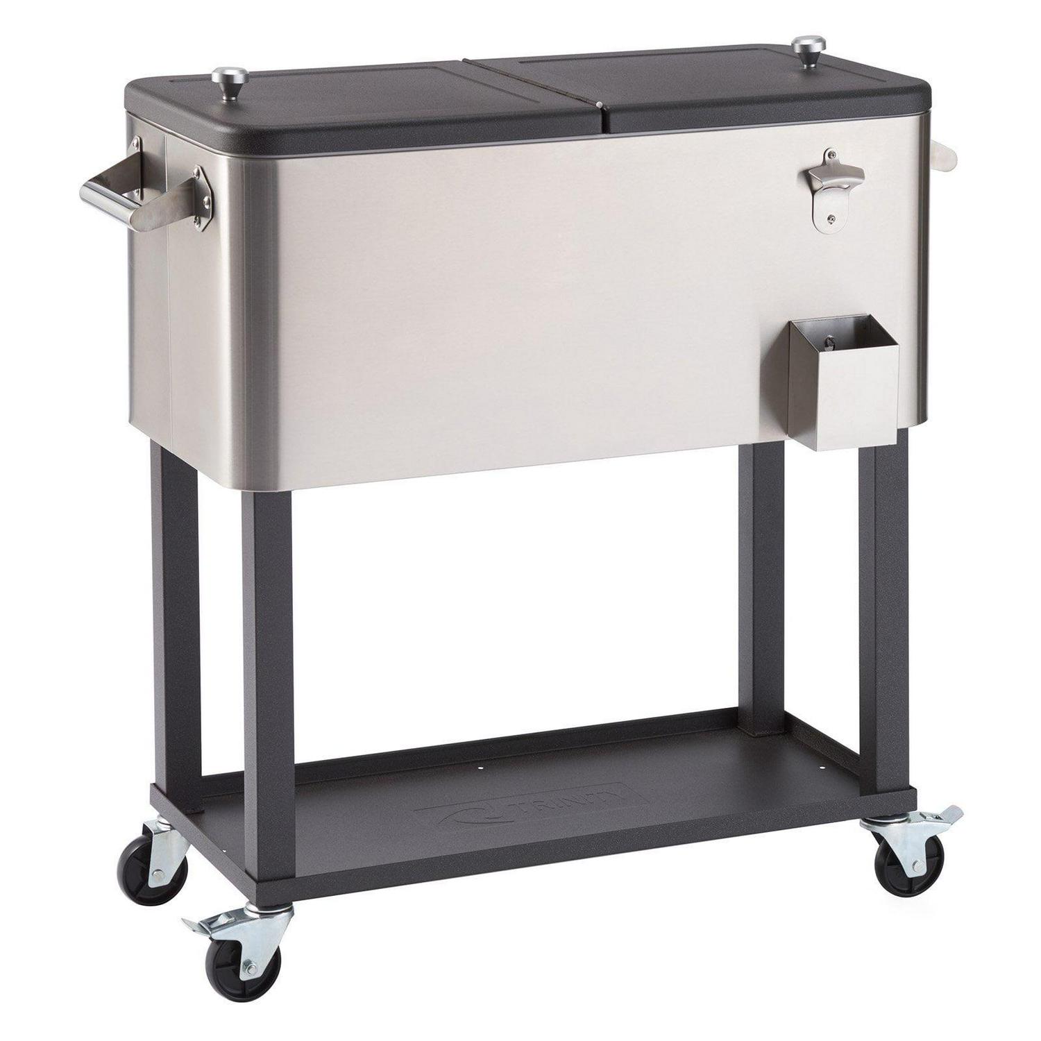 Trinity TXK-0804 100 Qt Stainless Steel Cooler with Shelf & Opener, Dark Bronze Finish