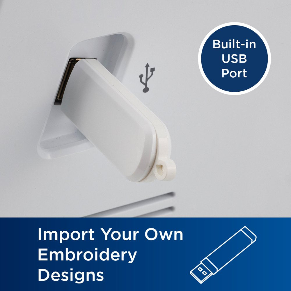 Brother PE800 Computerized Embroidery Machine, 5���x7��� Area, LCD Screen, 138 Designs, USB, 11 Fonts