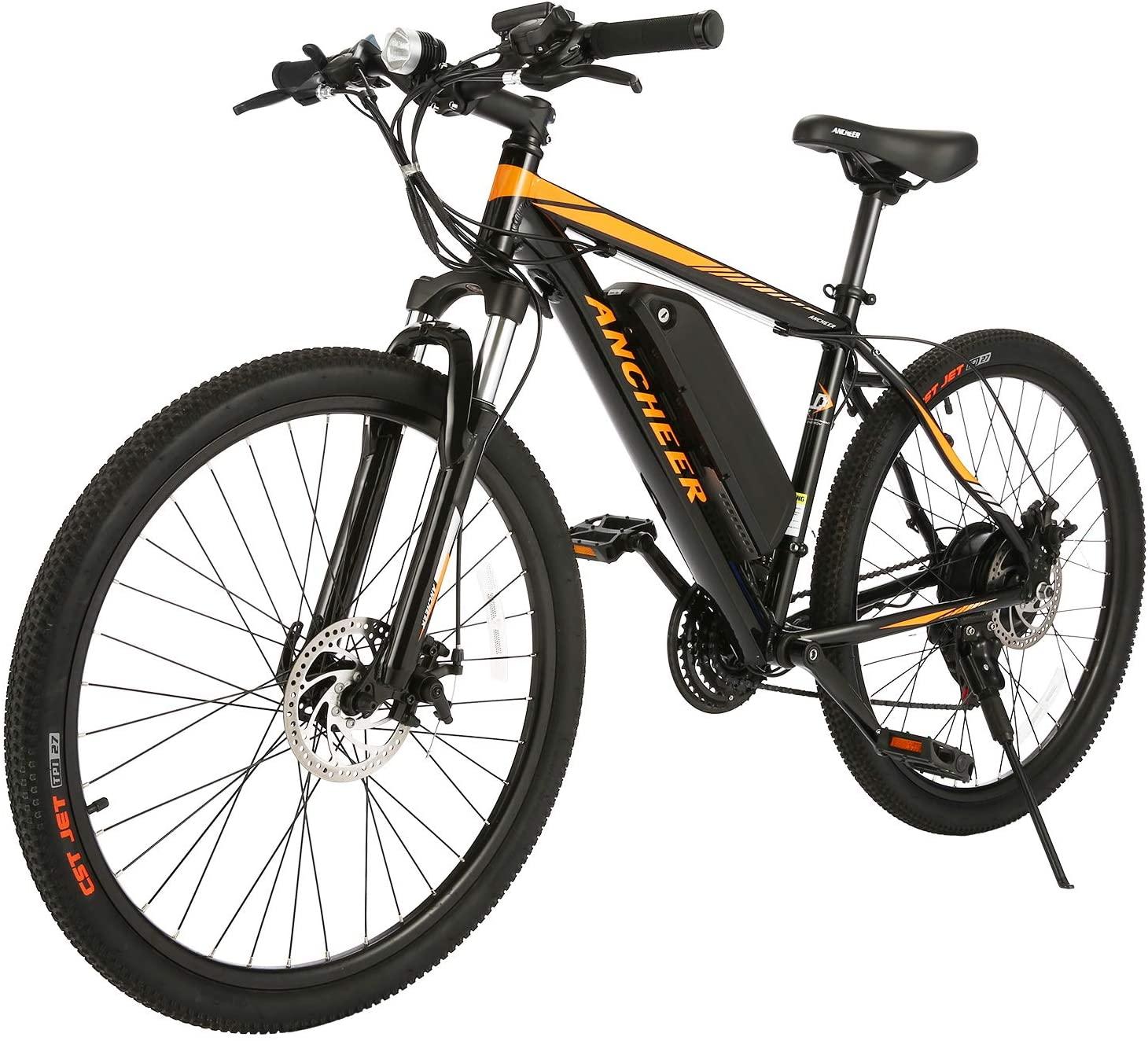 ANCHEER Electric Bike Electric Mountain Bike 350W Ebike 26�� Electric Bicycle, 20MPH Adults Ebike with Removable 7.8/10.4Ah Battery, Professional 21 Speed Gears