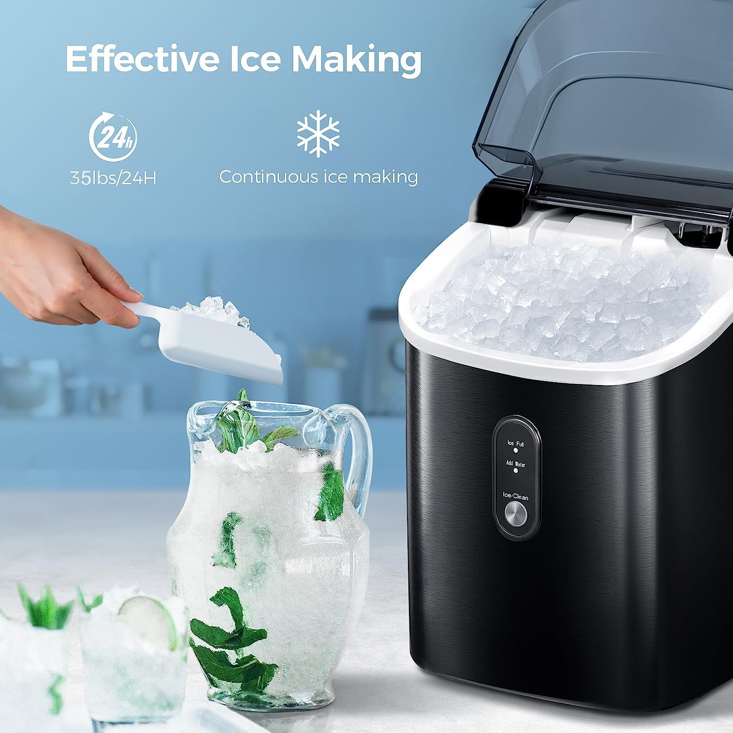 AGLUCKY Nugget Ice Maker Countertop
