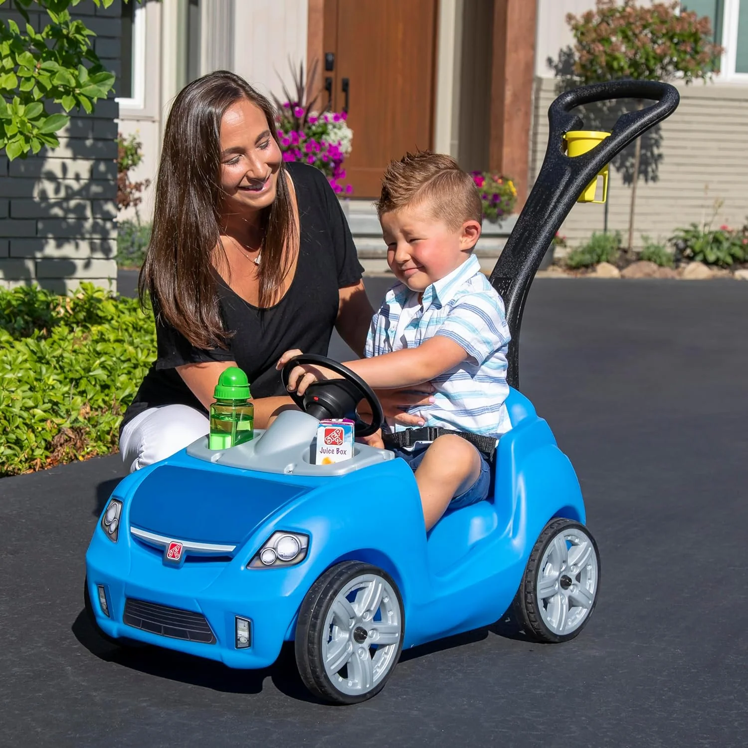 Step2 Whisper Ride II Ride On Push Toy Car, Pink �C Ride On Car with Included Seat Belt, Easy Storage and Transport, Makes a Great Stroller Alternative