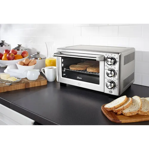 Oster Countertop Convection Toaster Oven, Stainless Steel, Fast Cooking, Adjustable Racks, Family-Size Capacity
