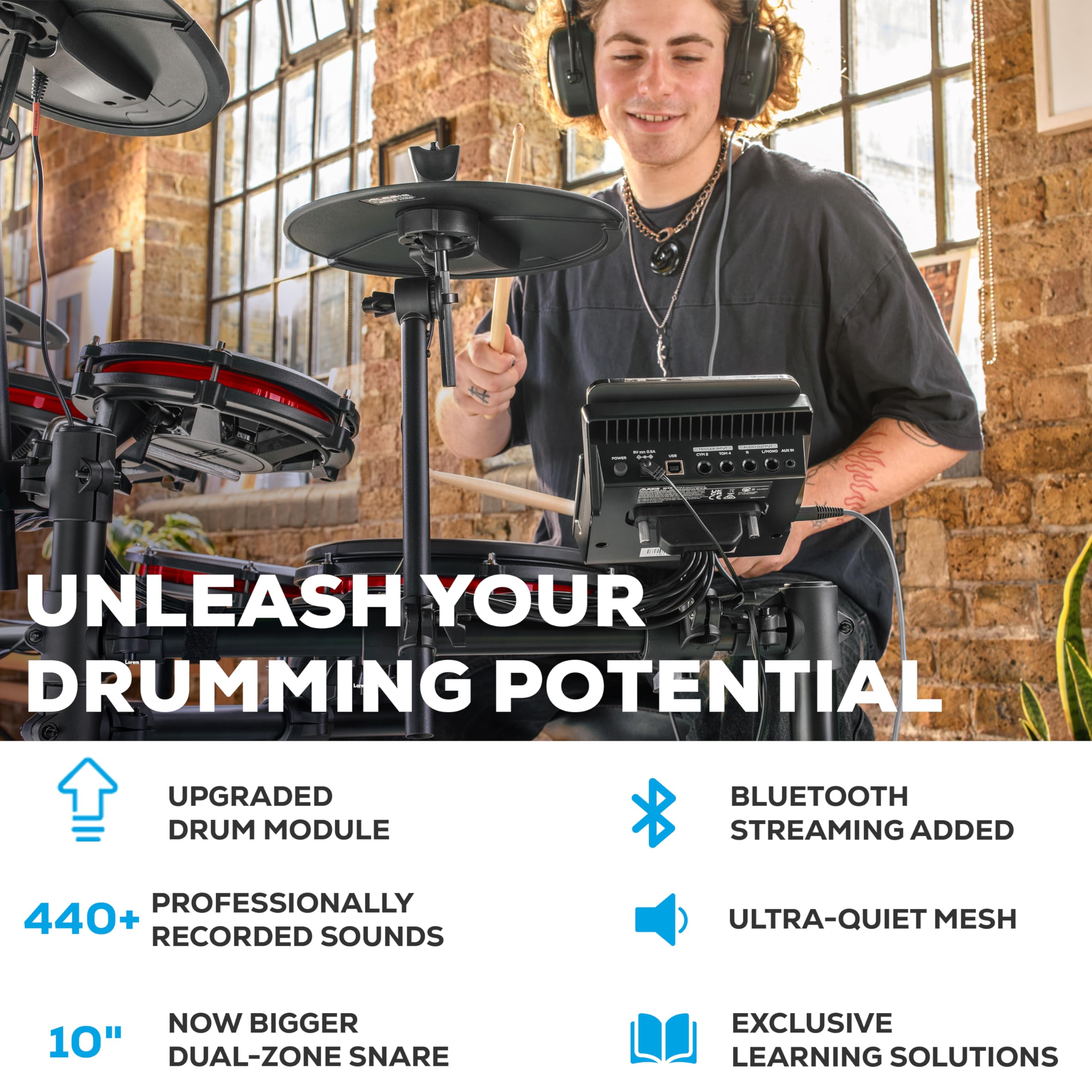 Alesis Electric Bluetooth Sounds Drumeo