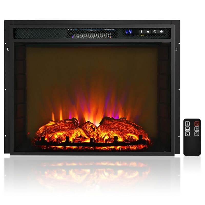 26Quot 1500W Electric Fireplace Insert Recessed Electric Fireplace Heater With Adjustable Flame Effect
