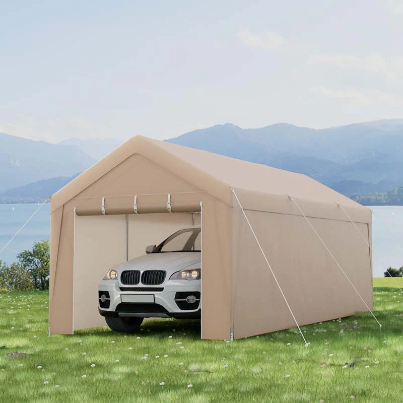 10 X 20 Ft Heavy Duty Carport Portable Garage Tent With Steel Frame Amp Sidewalls Outdoor Car Canopy Shelter For Truck Suv Boat