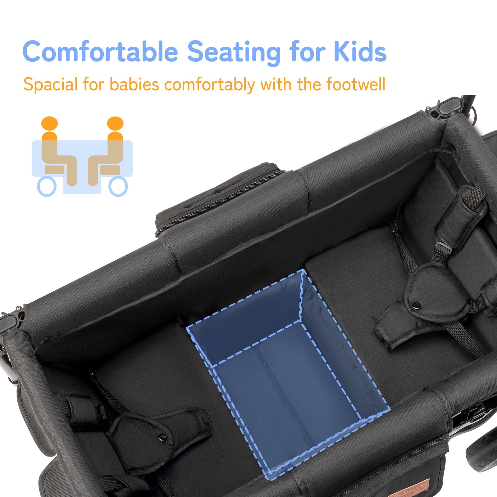 JOYMOR Stroller Footwell Adjustable All Terrain