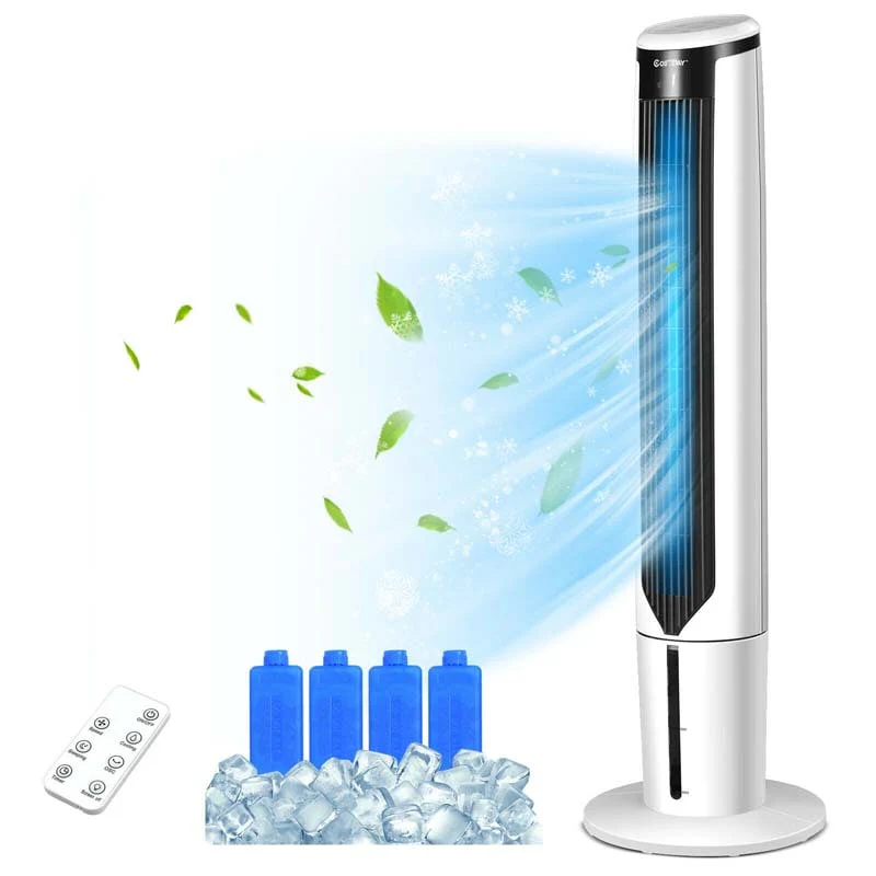 41Quot 3 In 1 Floor Bladeless Tower Fan Evaporative Air Cooler Humidifier With Remote 3 Modes Amp 3 Speeds 9H Timer